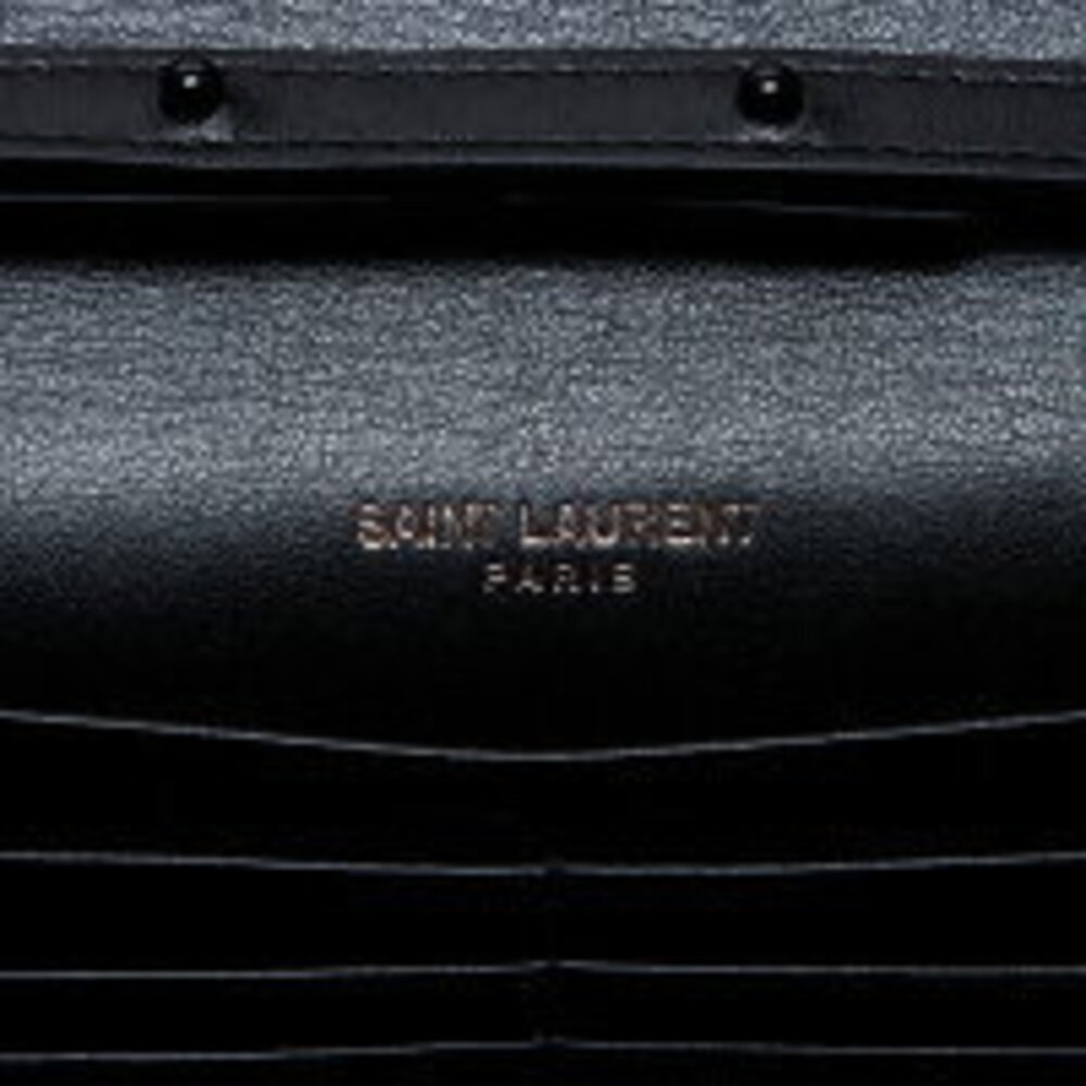 Yves Saint Laurent Patent Vernis Loulou Enamel Chain Shoulder Bag Black - Picture 11 of 13